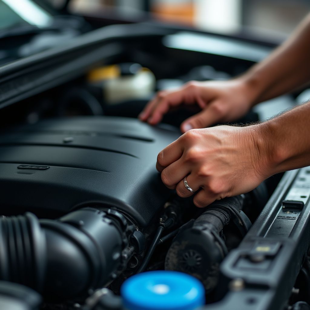Mantenimiento de un motor de auto